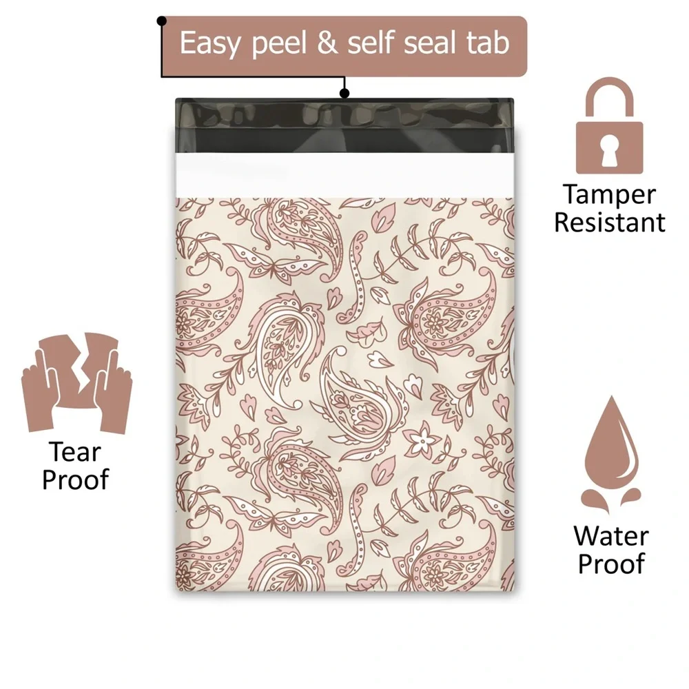Paisley Pink Poly Mailer’s 10x13 Pack of 25 - Picture 3 of 10
